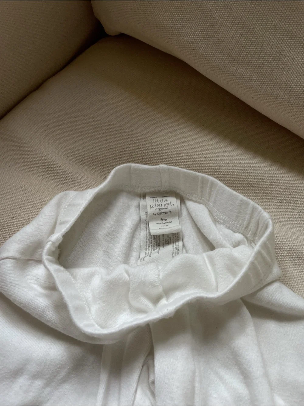 Carter's organic cotton footed baby pants